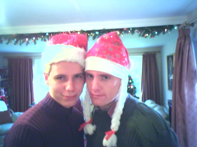 Here we have Andy and myself all kitted out with the festive head gear.